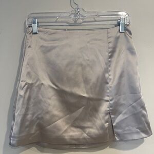 NWT Wild Fable Silver Asymmetrical A-Line Mini Skirt Size XS